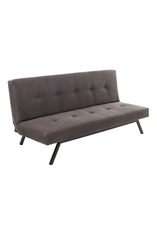 Canapé convertible - Gris - 2 places - Tissu structuré