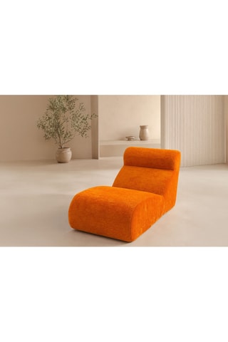 Fauteuil - Orange - Toucher velours