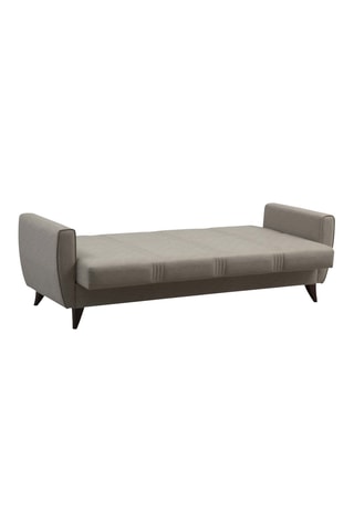 Canapé convertible - Beige - 3 places - Tissu structuré