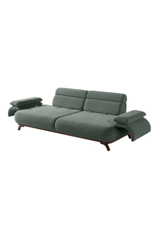 Canapé convertible - Vert - 3 places - En tissu structuré