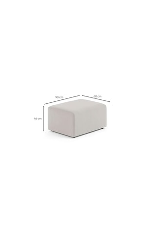 Pouf - Beige - Tissu structuré