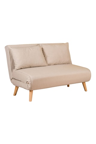 Canapé convertible - Beige - 2 places - Tissu structuré