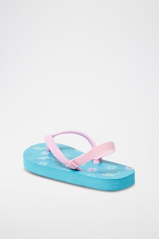 Tongs de plage - Turquoise et rose