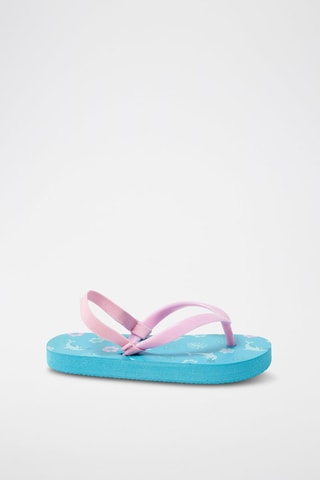 Tongs de plage - Turquoise et rose