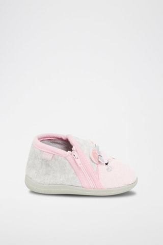 Chaussons bottillon imprimé koala Gris et rose