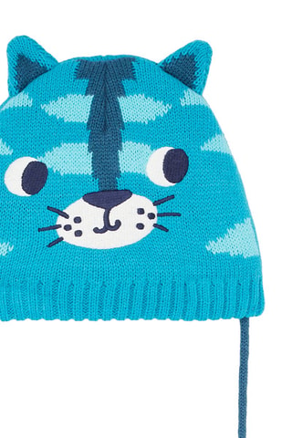 Bonnet à animation chat - Turquoise - Du Pareil Au Même
