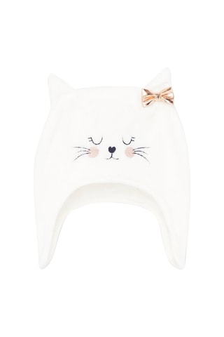 Chapka motif chat pour bébé fille - Beige - Du Pareil Au Même