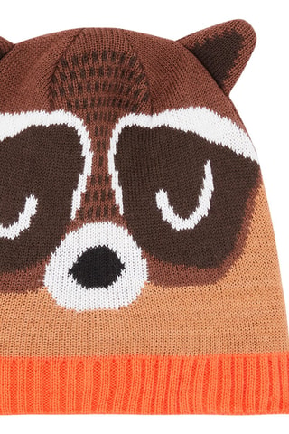 Bonnet sepia à motif raton laveur pour garçon - Marron clair - Du Pareil Au Même