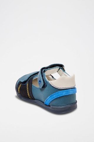 Sandales en cuir Bleu