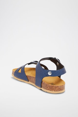 Sandales en cuir Bleu marine