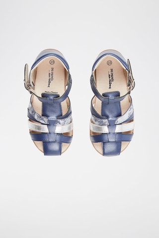 Sandales montantes en cuir  Bleu marine