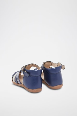 Sandales montantes en cuir  Bleu marine