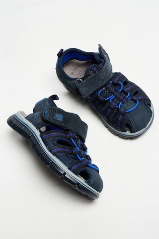 Sandales en nubuck - Bleu marine