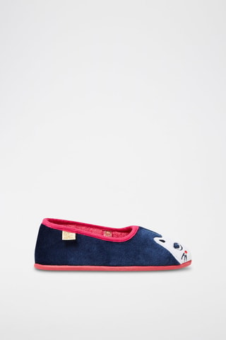 Pantoufles motif chat licorne Bleu marine