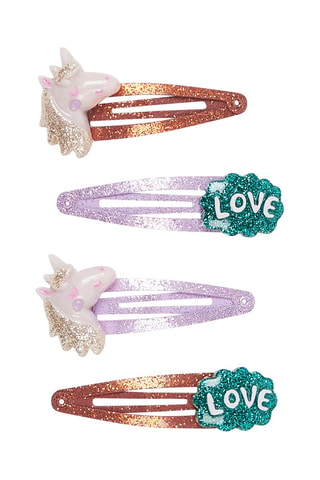 4 barrettes fantaisiestes et pastel - Violet - Du Pareil Au Même