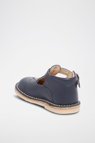 Salomés en cuir - Bleu marine