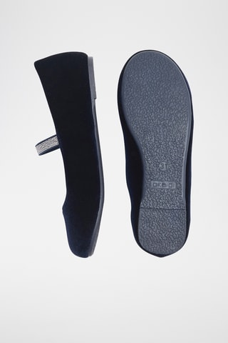 Babies en velours - Bleu marine