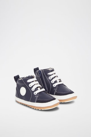 Boots en cuir - Bleu marine