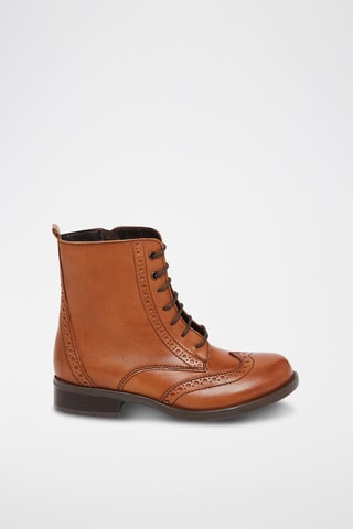 Boots en cuir lisse - Camel - Du Pareil Au Même