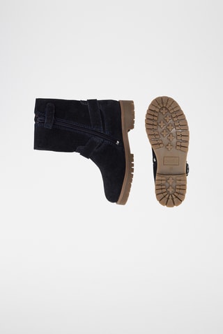 Bottines en nubuck - Bleu marine