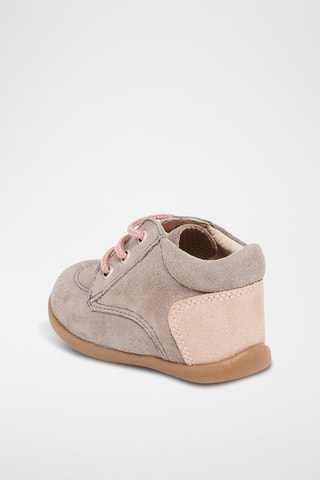 Bottines en croûte de cuir - Gris - Du Pareil Au Même
