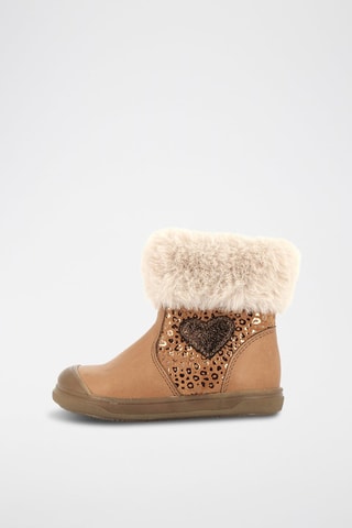 Bottines fourrées en cuir - Camel - Du Pareil Au Même