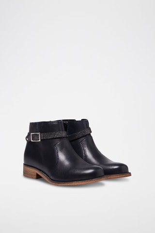 Bottines en cuir - Bleu marine - Du Pareil Au Même