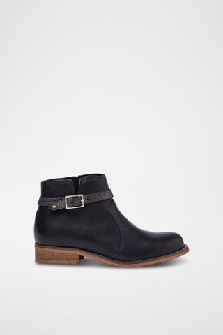 Bottines en cuir - Bleu marine - Du Pareil Au Même