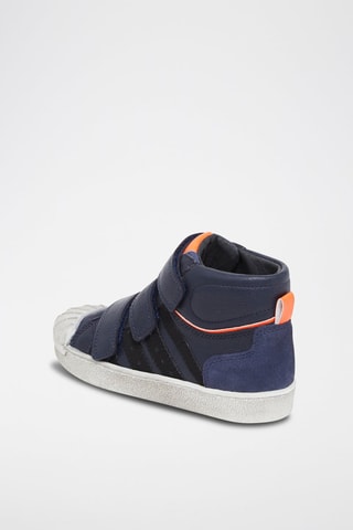 Baskets montantes en cuir - Bleu