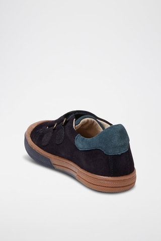 Baskets en croûte de cuir nubuck - Bleu marine