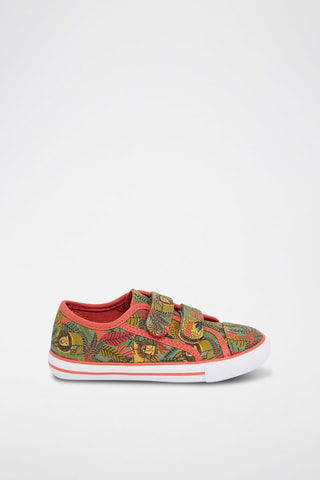 Baskets - Kaki et corail