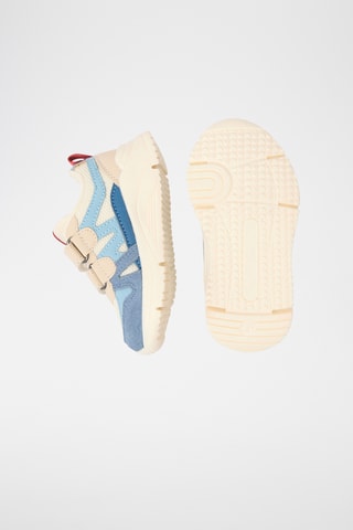 Baskets en croûte de cuir - Bleu