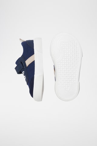 Baskets en croûte de cuir - Bleu marine