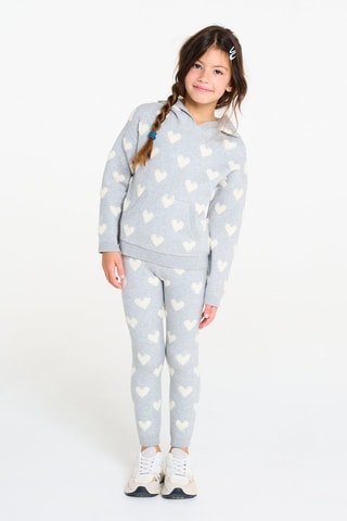 Pull à capuche - Gris chiné et blanc - Okaïdi