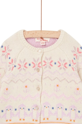 Cardigan en tricot jacquard - Beige - Du Pareil Au Même