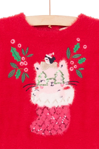 Pull tout doux pour bébé fille - Rouge - Du Pareil Au Même