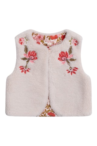 Gilet sans manches réversible - Ecru et rose clair - Du Pareil Au Même