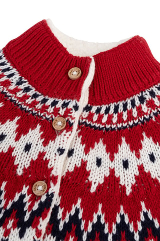 Gilet - Ecru et rouge - Du Pareil Au Même