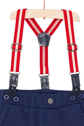 Pantalon chaud à bretelles pour bébé garçon - Bleu - Du Pareil Au Même