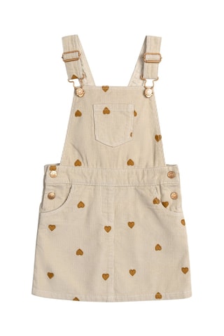 Robe-salopette en velours - Beige - Du Pareil Au Même