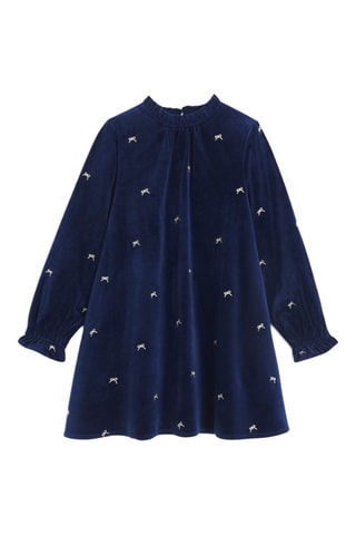 Robe en velours - Bleu foncé - Okaïdi
