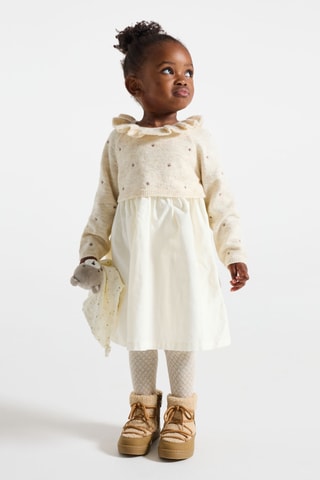 Robe trompe-l’œil - Beige chiné