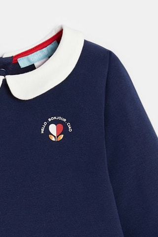 Robe trompe-l’œil - Bleu marine - Obaïbi