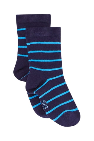 Chaussettes à imprimé à rayures garçon - Turquoise - Du Pareil Au Même