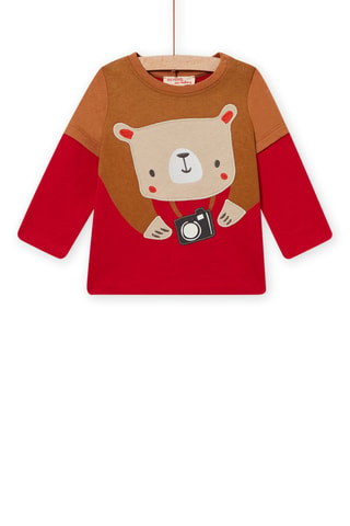 T-shirt - Rouge et camel - Du Pareil Au Même
