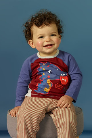 T-shirt - Bordeaux et bleu clair - Du Pareil Au Même