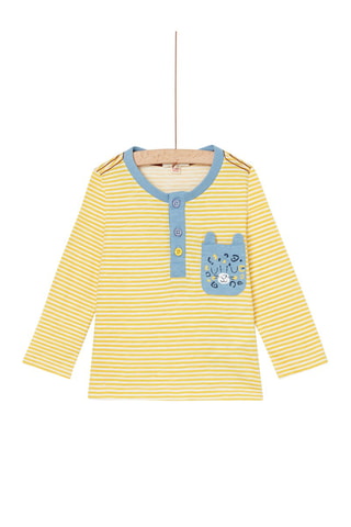 T-shirt à manches longues à rayures - Jaune - Du Pareil Au Même