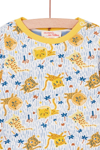 T-shirt réversible - Ecru et jaune - Du Pareil Au Même