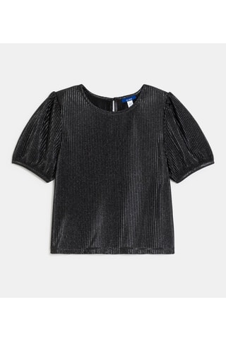 Blouse plissée - Noir - Okaïdi