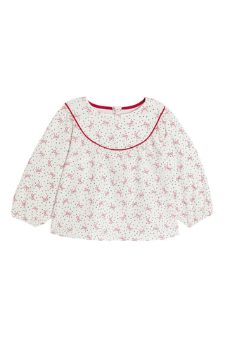 Blouse - Blanc et rouge - Okaïdi